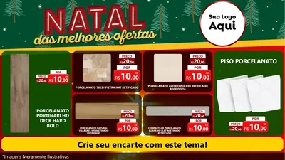 Modelo de TV para TV Horizontal com o tema Natal das Melhores Ofertas para Pisos e revestimentos
