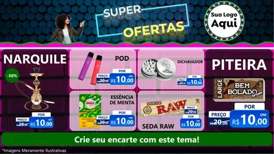 Modelo de TV para TV Horizontal com o tema Super Ofertas para Tabacaria