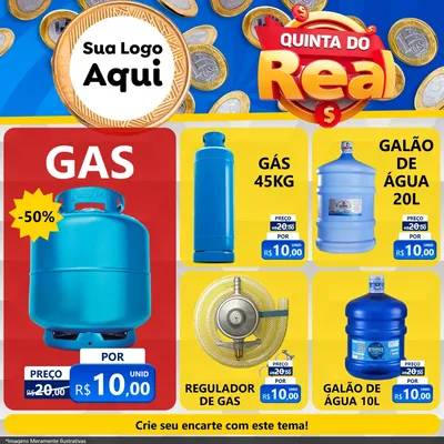 Modelo de Rede Social para Feed Facebook com o tema Quinta do Real para Água e gás