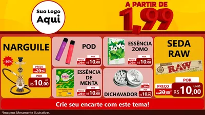 Modelo de TV para TV Horizontal com o tema A Partir de Um e Noventa e Nove - 1,99 para Tabacaria