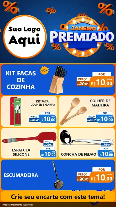Modelo de TV para TV Vertical com o tema Janeiro Premiado para Utilidades Domésticas