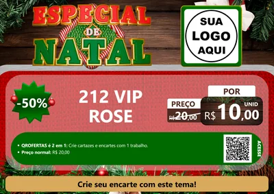 Modelo de Cartaz para Cartaz A4 Horizontal com o tema Especial de Natal para Perfumes