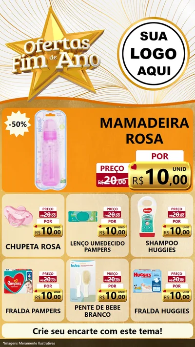 Modelo de Rede Social para Stories com o tema Ofertas Fim de Ano para Bebês
