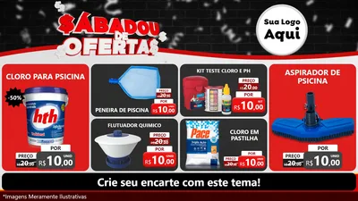 Modelo de TV para TV Horizontal com o tema Sabadou de Ofertas para Produtos para Piscina