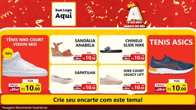 Modelo de TV para TV Horizontal com o tema Dia A o Dia Mais Barato do Mês para Calçados