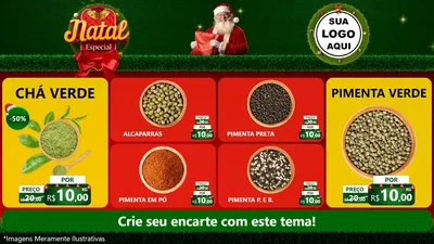 Modelo de TV para TV Horizontal com o tema Natal Especial para Produtos Naturais