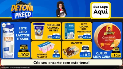 Modelo de TV para TV Horizontal com o tema Detona Preços para Frios e Laticínios