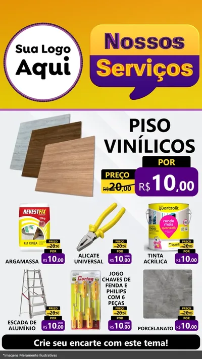 Modelo de Rede Social para Stories com o tema Nossos Serviços para Material para Construção