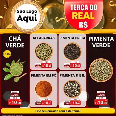 Modelo de Rede Social para Feed Facebook com o tema Terça do Real para Produtos Naturais