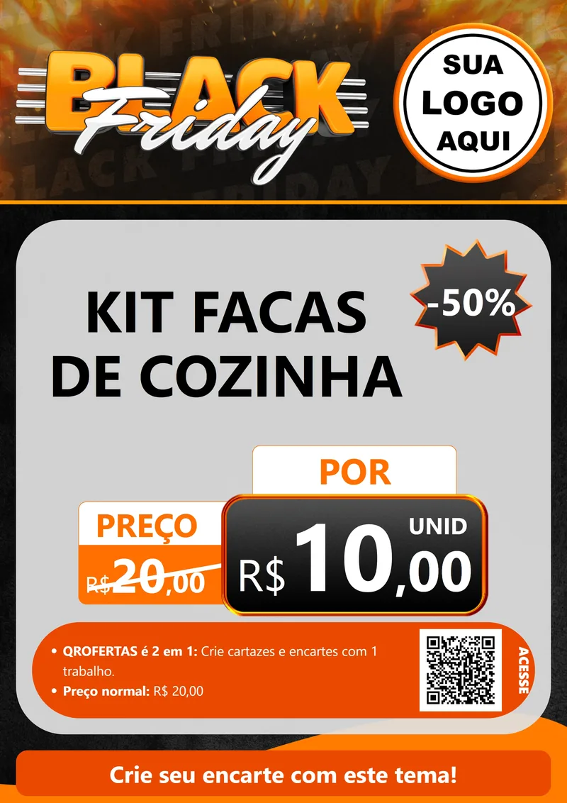 Modelo de Cartaz para Cartaz A4 Vertical com o tema Black Friday para Utilidades Domésticas