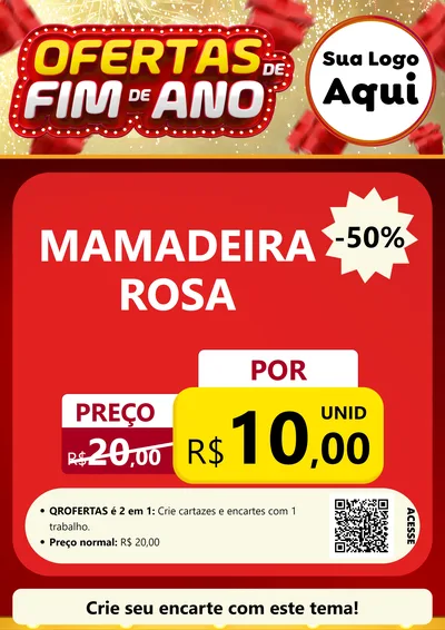 Modelo de Cartaz para Cartaz A4 Vertical com o tema Ofertas de Fim de Ano para Bebês