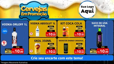 Modelo de TV para TV Horizontal com o tema Cerveja Em Promoção para Distribuidora de bebidas