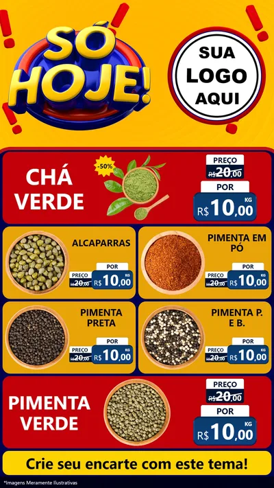 Modelo de TV para TV Vertical com o tema Só Hoje! para Produtos Naturais