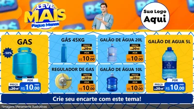 Modelo de TV para TV Horizontal com o tema Leve Mais, Pague Menos para Água e gás