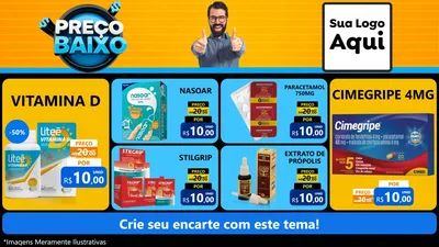 Modelo de TV para TV Horizontal com o tema Preço Baixo para Farmácia
