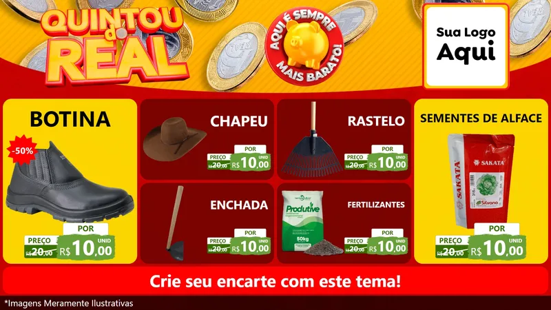 Modelo de TV para TV Horizontal com o tema Quintou do Real para Agropecuária
