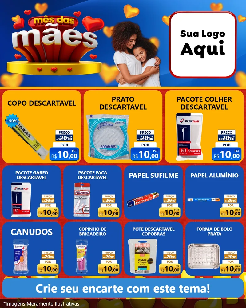 Modelo de Rede Social para Feed Instagram com o tema Mês das Mães para Embalagens