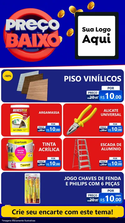 Modelo de TV para TV Vertical com o tema Preço Baixo para Material para Construção