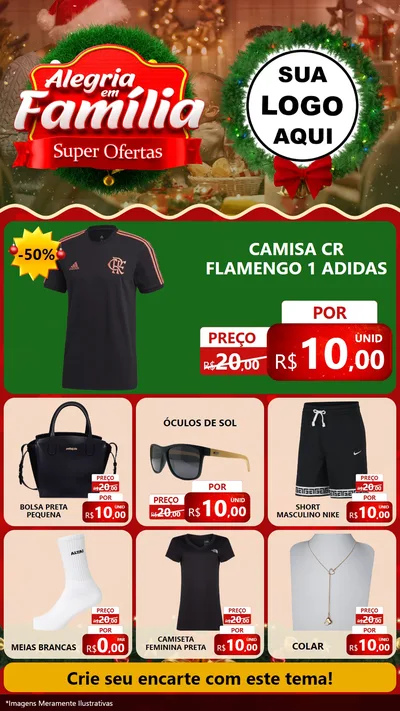 Modelo de Rede Social para Stories com o tema Alegria Em Família - Super Ofertas para Roupas e acessórios
