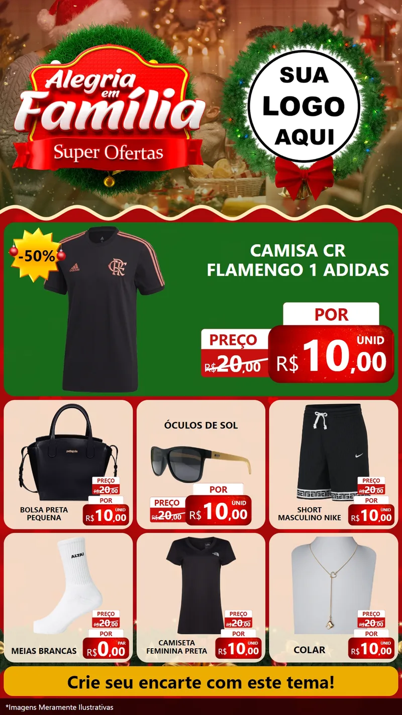 Modelo de Rede Social para Stories com o tema Alegria Em Família - Super Ofertas para Roupas e acessórios