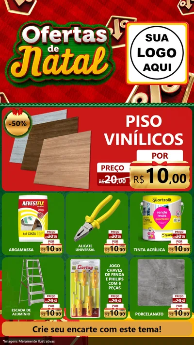 Modelo de Rede Social para Stories com o tema Ofertas de Natal para Material para Construção