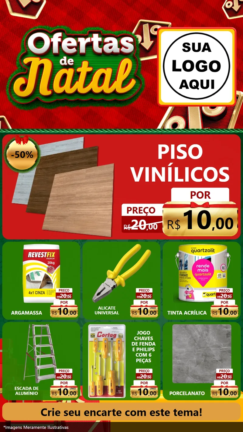 Modelo de Rede Social para Stories com o tema Ofertas de Natal para Material para Construção