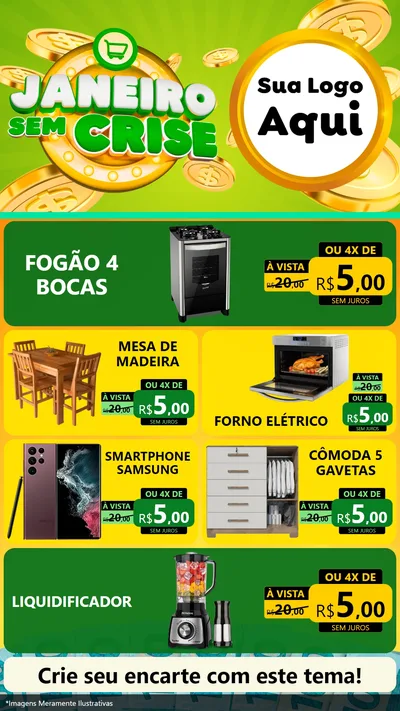 Modelo de TV para TV Vertical com o tema Janeiro Sem Crise para Móveis e Eletro