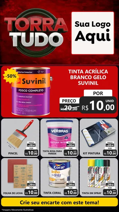Modelo de Rede Social para Stories com o tema Torra Tudo para Tintas e Ferramentas