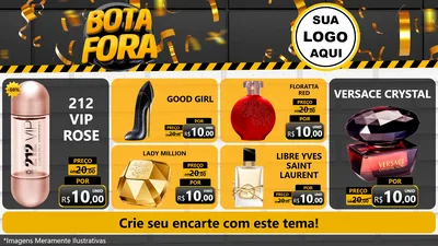 Modelo de TV para TV Horizontal com o tema Bota Fora para Perfumes