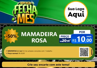 Modelo de Cartaz para Cartaz A4 Horizontal com o tema Operação Fecha Mês para Bebês