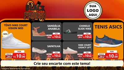Modelo de TV para TV Horizontal com o tema Black Friday para Calçados
