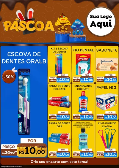 Modelo de Encarte para Encarte A4 Vertical com o tema Páscoa para Higiene Pessoal