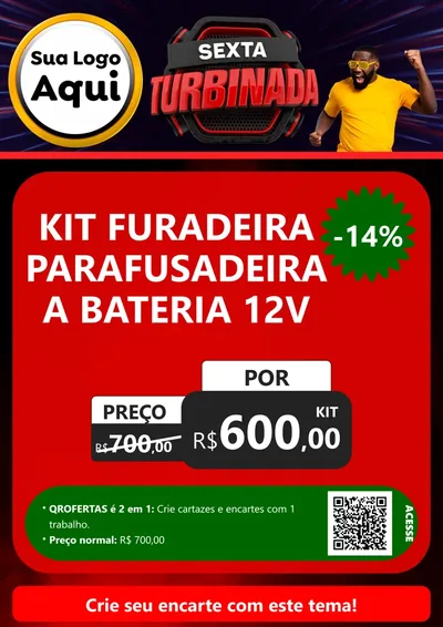 Modelo de Cartaz para Cartaz A4 Vertical com o tema Sexta Turbinada para Maquinas e Ferramentas