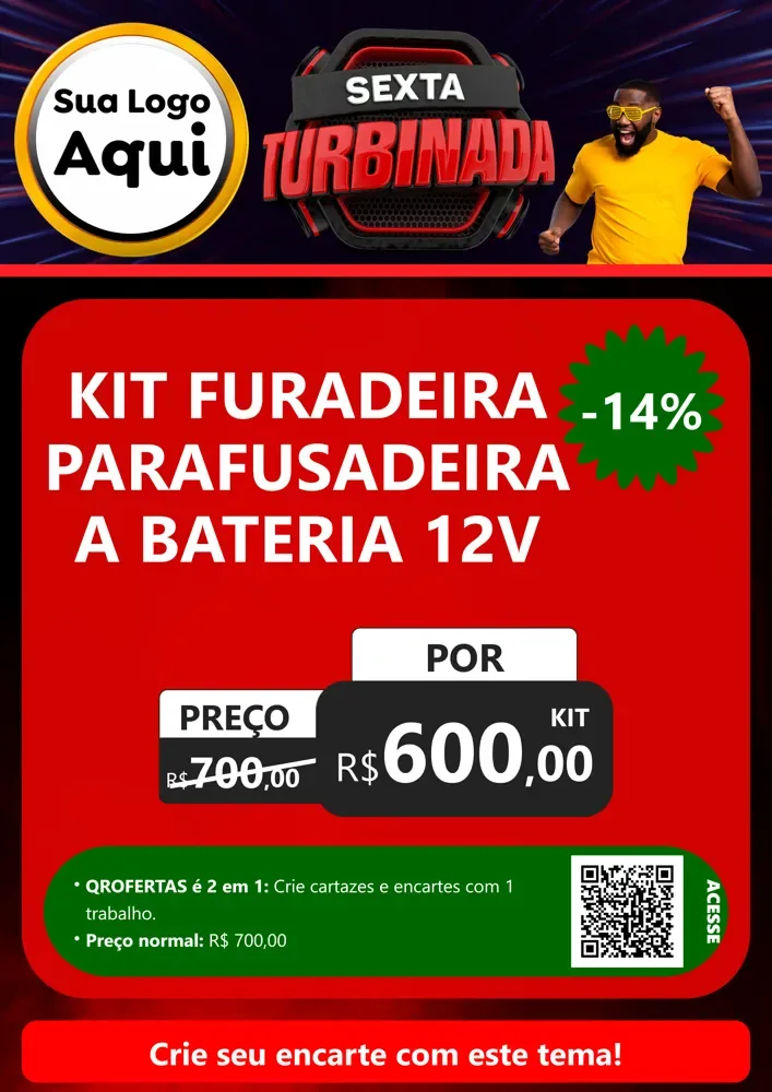 Modelo de Cartaz para Cartaz A4 Vertical com o tema Sexta Turbinada para Maquinas e Ferramentas