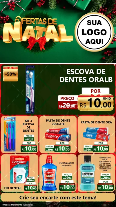 Modelo de Rede Social para Stories com o tema Ofertas de Natal para Higiene Pessoal