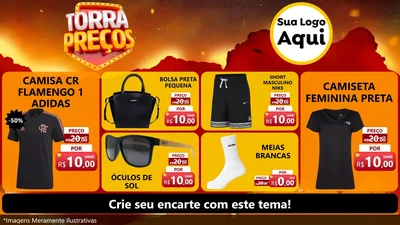 Modelo de TV para TV Horizontal com o tema Torra Preços para Roupas e acessórios