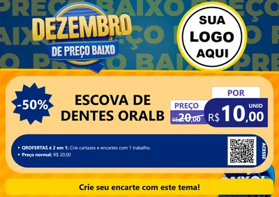 Modelo de Cartaz para Cartaz A4 Horizontal com o tema Dezembro de Preço Baixo para Higiene Pessoal