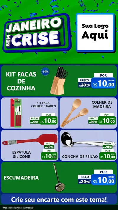Modelo de TV para TV Vertical com o tema Janeiro Sem Crise para Utilidades Domésticas