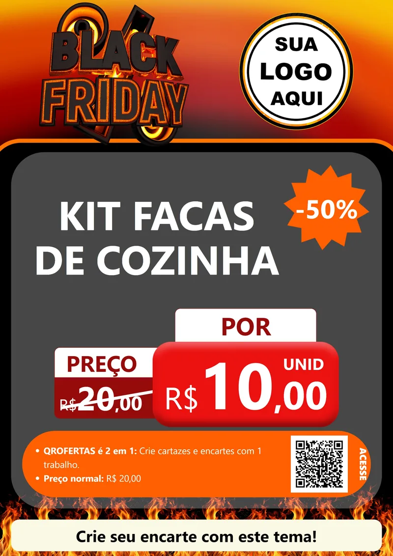 Modelo de Cartaz para Cartaz A4 Vertical com o tema Black Friday para Utilidades Domésticas