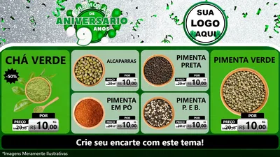 Modelo de TV para TV Horizontal com o tema Promoção de Aniversário - 9 Anos para Produtos Naturais