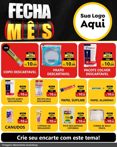 Modelo de Rede Social para Feed Instagram com o tema Fecha Mês para Embalagens