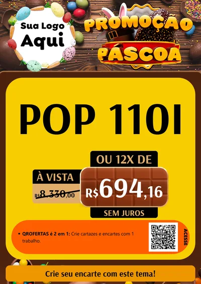 Modelo de Cartaz para Cartaz A4 Vertical com o tema Promoção Páscoa para Concessionaria de Motos