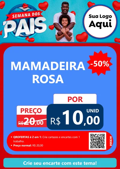Modelo de Cartaz para Cartaz A4 Vertical com o tema Semana Dos Pais para Bebês