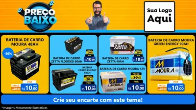 Modelo de TV para TV Horizontal com o tema Preço Baixo para Baterias Elétricas