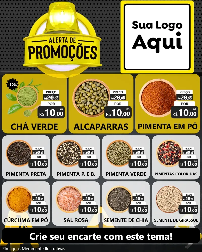 Modelo de Rede Social para Feed Instagram com o tema Alerta de Promoções para Produtos Naturais