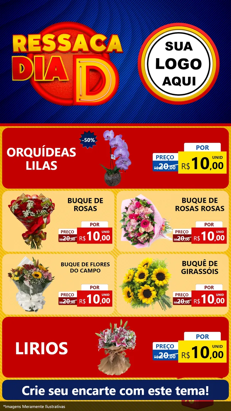Modelo de TV para TV Vertical com o tema Ressaca Dia D para Floricultura e jardim