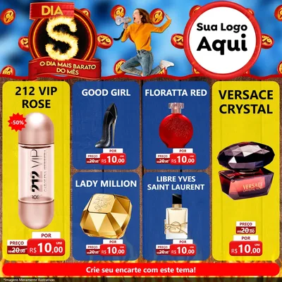 Modelo de Rede Social para Feed Facebook com o tema Dia S - O Dia Mais Barato Do Mês para Perfumes