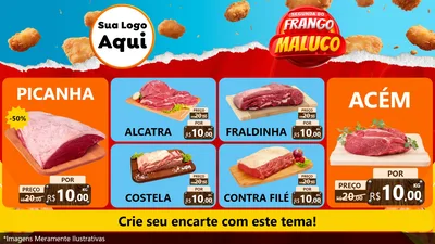 Modelo de TV para TV Horizontal com o tema Segunda do Frango Maluco para Açougue