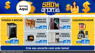Modelo de TV para TV Horizontal com o tema Show de Ofertas para Móveis e Eletro