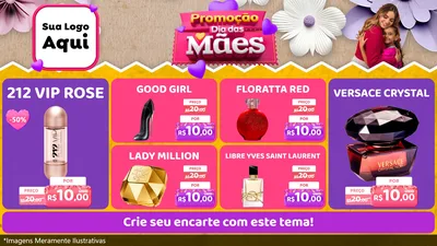Modelo de TV para TV Horizontal com o tema Promoção Dia das Mães para Perfumes